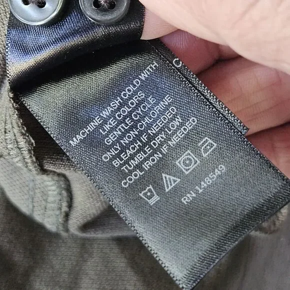 NEW! Kenneth Cole New York Men Techni-Cole Olive Long Sleeve Button Up Size L - Picture 4 of 9